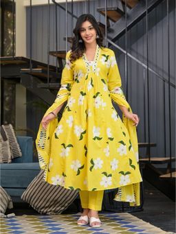 Autumnlane - Diti Amber Pure Cotton Kurta and Pant with Dupatta