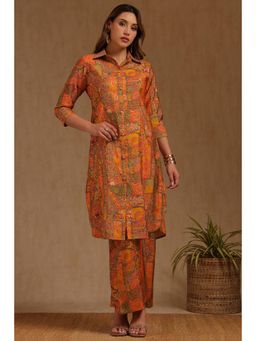 Soch - Yellow Muslin Floral Print Co-Ord Set