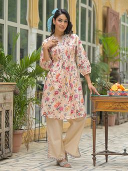 Autumnlane - Vastramaya Caramel Printed Kurta and Pant