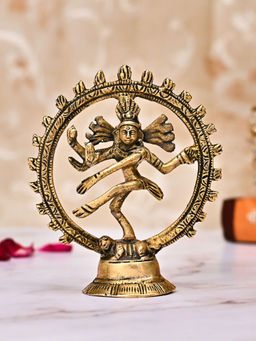 DecorTwist - Lord Shiva Dancing Natraj-Nataraja Statue Handcrafted Sculpture for Home and Puja Decor