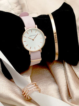 Joker and Witch - Joker & Witch White Stainless Steel Watch and Bracelet With Ring (Set of 3)