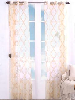 Maspar - Mambo Magic Emb Polyester Embroidery Machine Calm Sun Door Curtain Set of 2