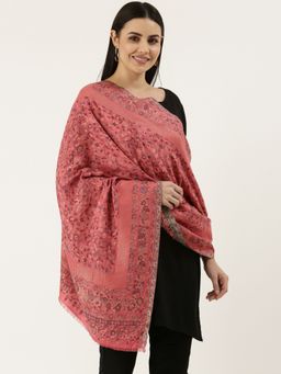 Pashmoda - Women Pink Kaani Woollen Shawl