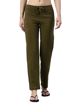 Enamor - Mid Rise Lounge Pants Regular Length Drawstring Slim Fit Soft Stretch Cotton E014