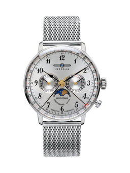 Zeppelin - Hindenburg Day-Date Moon Phase Analog Silver Dial Color Men Watch-7036M1