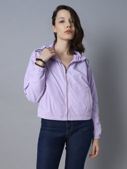 High Star - Hooded Neck Long Sleeves Windcheater Sporty Jacket