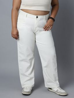 High Star - Women Plus Size Dad Fit High-Rise Stretchable Jeans