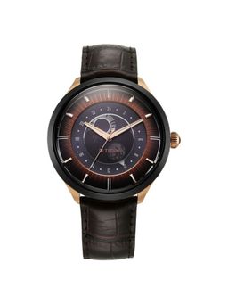 Titan - Men Regalia Stellar 2 Brown Dial Leather Watch - 10028KL02 (M)