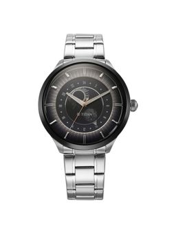 Titan - Men Regalia Stellar 2 Black Dial Stainless Steel Watch - 10028KM02 (M)