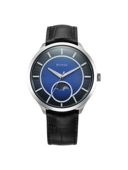 Titan - Men Regalia Stellar 2 Blue Dial Leather Watch - 10028SL01 (M)