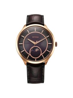 Titan - Men Regalia Stellar 2 Purple Dial Leather Watch - 10028WL01 (M)