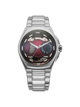 Titan - Men Regalia Stellar 2 Red Dial Titanium Watch - 10029TM01 (M)
