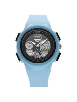 Zoop - Unisex Ana-Digi Black Dial Polyurethane Watch - 16040PP03W (M)