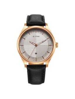 Titan - Men Neo Eco Gents 3 Silver Dial Leather Watch - 1802WL02 (M)