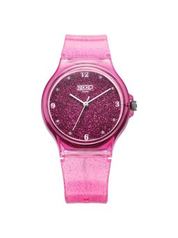 Zoop - Women Glitter Collection Pink Dial Polyurethane Watch - 26030PP03W (M)