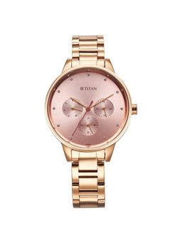 Titan - Women Razzle Dazzle Pink Dial Stainless Steel Watch - 2648WM08 (M)