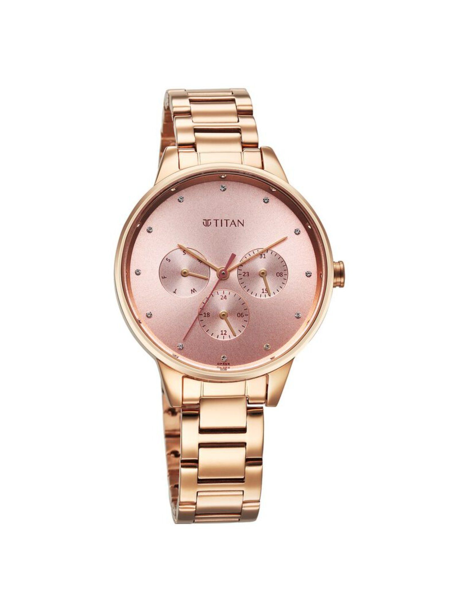 Buy Titan Women Razzle Dazzle Pink Dial Stainless Steel Watch