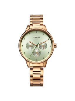 Titan - Women Razzle Dazzle Green Dial Stainless Steel Watch - 2648WM09 (M)