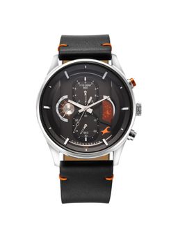 Fastrack - Men Opulence 2.0 Black Dial Leather Watch - 3315KL01 (M)