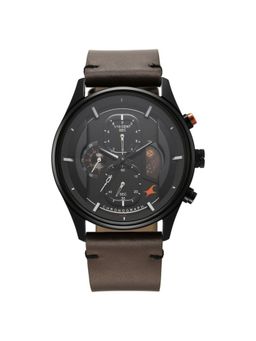 Fastrack - Men Opulence 2.0 Black Dial Leather Watch - 3315KL03 (M)