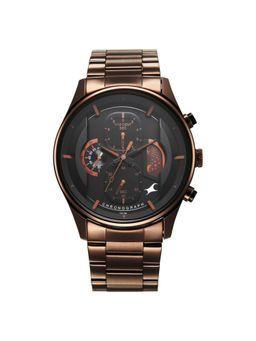 Fastrack - Men Opulence 2.0 Black Dial Stainless Steel Watch - 3315KM02 (M)
