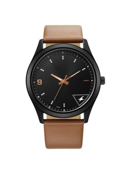 Fastrack - Men Stunners 9.0 Black Dial Leather Watch - 3317NL02 (M)