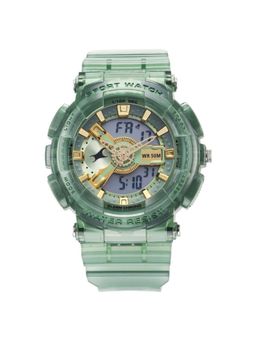 Fastrack - Men Streetstyle Green Dial Polyurethane Watch - 38116PP01 (M)