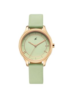 Fastrack - Women Stunners 9.0 Green Dial Leather Watch - 6296WL02 (M)