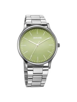 Sonata - Men Aspire 3 Green Dial Stainless Steel Watch - 77105SM20W (M)