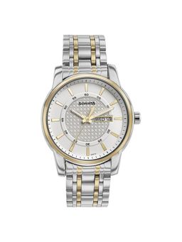 Sonata - Men 2.O White Dial Stainless Steel Watch - 77141BM01 (M)