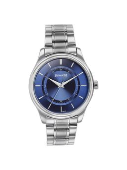 Sonata - Men 2.O Blue Dial Stainless Steel Watch - 77149SM01 (M)