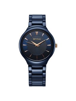 Titan - Men Regalia Ceramic 3 Blue Dial Ceramic Watch - 90014KC04 (M)