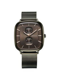 Titan - Men Avant Garde 2 Plating Upgrade Olive Dial Stainless Steel Watch - 90178QM02 (M)