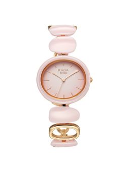 Titan - Women Raga Ceramic Upgrades Pink Dial Ceramic Watch - 95146KD07 (M)