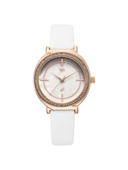 Fastrack - Women Vyb 3.0 White Dial Leather Watch - FV60044WL01W (M)