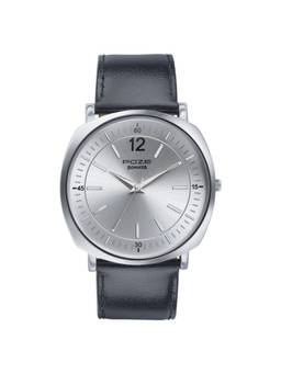 Sonata - Men Poze 3.0 Silver Dial Leather Watch - SP70002SL01 (M)