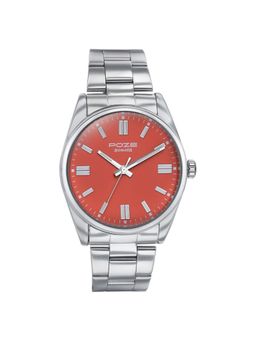 Sonata - Men Poze 3.0 Orange Dial Stainless Steel Watch - SP70033SM03W (M)