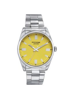 Sonata - Men Poze 3.0 Yellow Dial Stainless Steel Watch - SP70033SM04W (M)