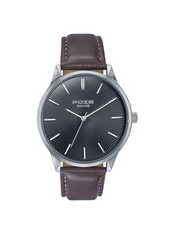 Sonata - Men Poze 3.0 Black Dial Leather Watch - SP70046SL01W (M)