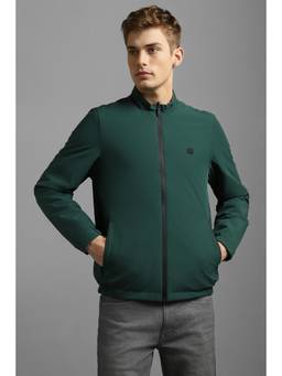 Louis Philippe - Men Casual Green Solid Reversable Jacket