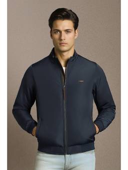 Louis Philippe - Men Casual Navy Solid Jacket