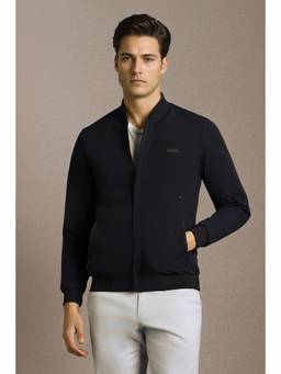 Louis Philippe - Men Casual Navy Solid Jacket