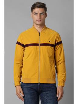 Louis Philippe - Men Casual Yellow Solid Jacket