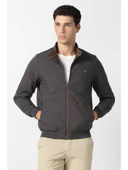 Louis Philippe - Men Casual Medium Grey Solid Reversable Jacket