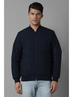 Louis Philippe - Men Casual Navy Solid Jacket