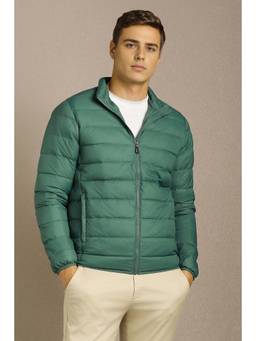 Louis Philippe - Men Casual Green Solid Jacket