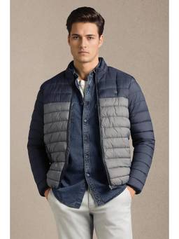 Louis Philippe - Men Casual Navy Solid Reversable Jacket