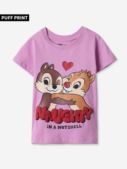 The Souled Store - Official Disney: Naughty In A Nutshell Girls T-Shirt