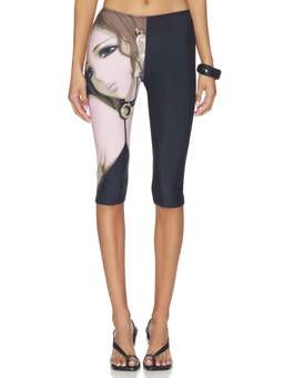 1XBLUE - Anime Print Women's Cropped Stretch Capris Multi-Color
