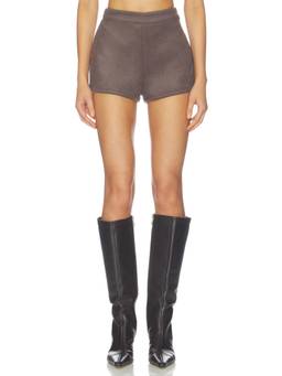 ALL THE WAYS - Callen Women's Mid-Waist Fleece Shorts Brown